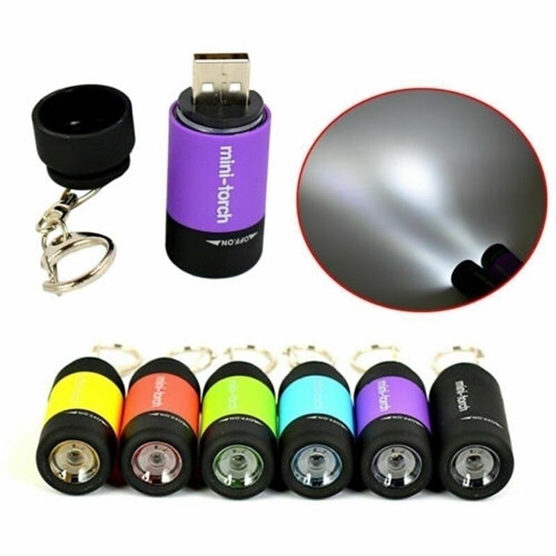 1PC Waterproof Mini Keychain Pocket Torch USB Rechargeable LED Flashlight Lamp Outdoor Sports Interior Design 2025 - $6.99 –P8