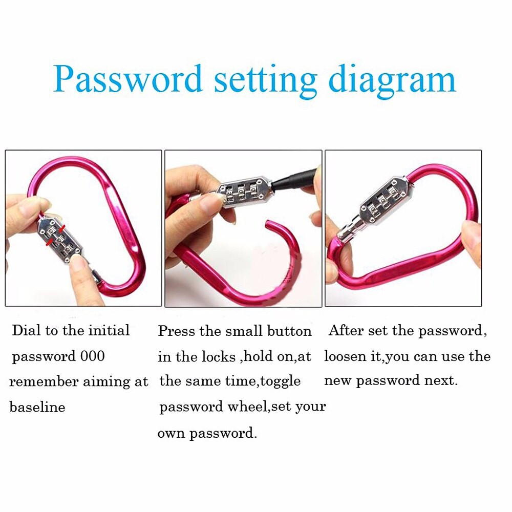 Dial Bag Suitcase Combination Lock Luggage Padlock Coded Lock Two Size 2025 - $8.99 –P3