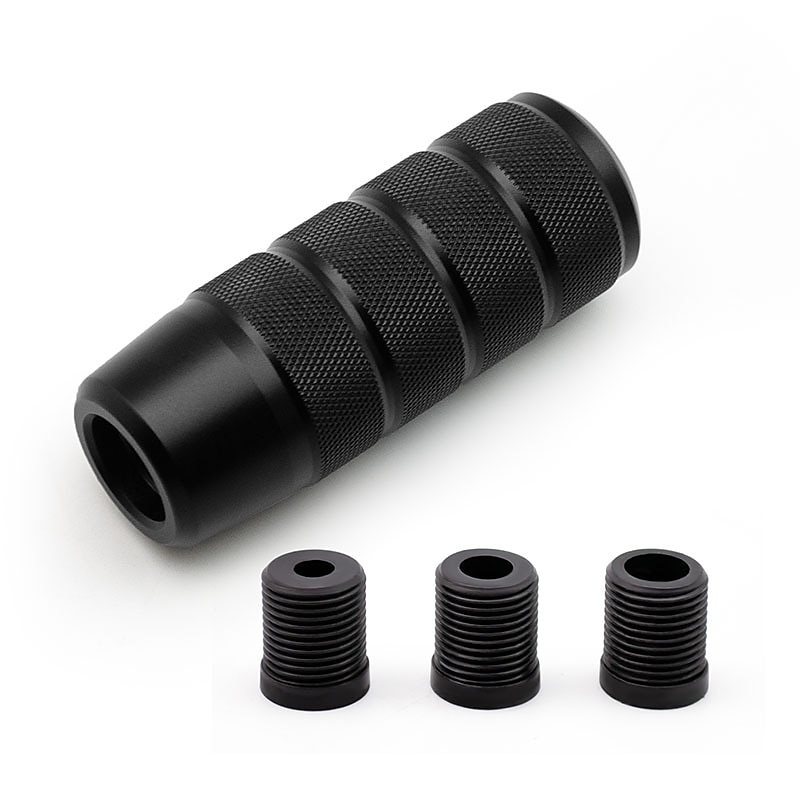 pomello del cambio zigrinato in alluminio antiscivolo universale da 9,5 cm - cambio manuale m8 m10 m12 gm - pomello della leva del cambio jdm opaco del 2025 a $24.99 –P4