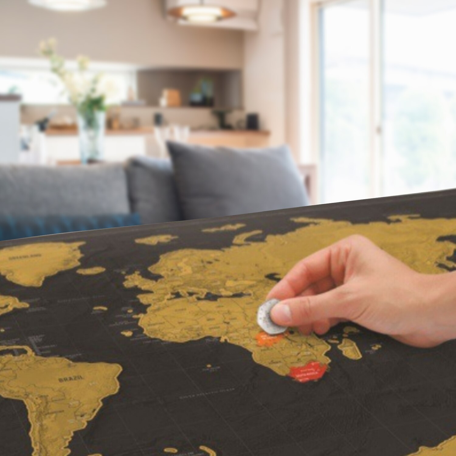 map world edition iso mustakultatyylinen raaputtava matkakartta ripustettava kuva luksusmaailman kartta suunniteltu matkailijoille 2025 - $11.99 –P3