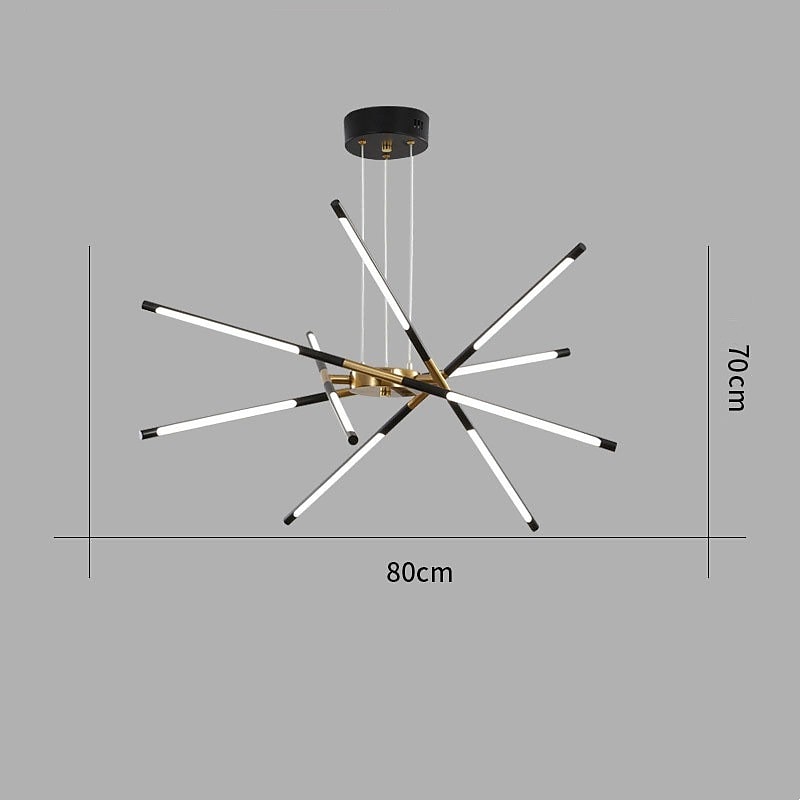 80 cm Dimmable Sputnik Design Cluster Design Chandelier Metal Layered ...