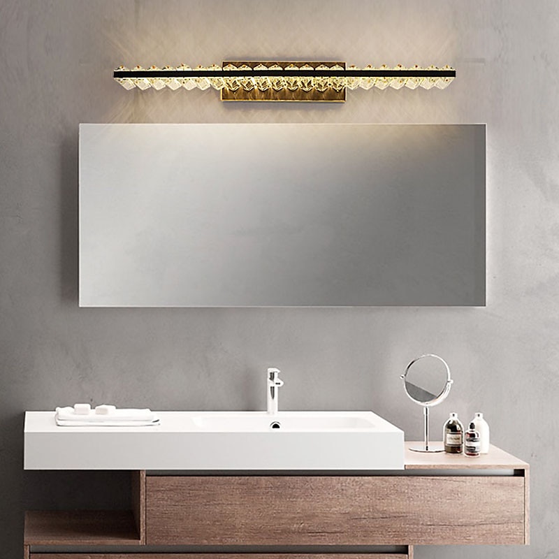 LED Vanity Light Crystal Waterproof IP20 20W Mirror Light Modern White Minimalist Bathroom Light Fixture Aluminum Iron Bathroom Wall Sconce  Wall Mount Lighting Fixture 2025 - $232.29 –P1