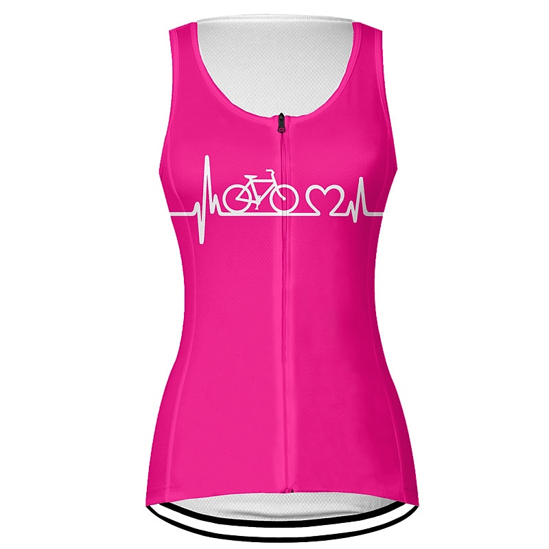 Femme Gilet Velo Cyclisme Maillot Velo Cyclisme Sans Manches Cyclisme Gilet / Gilet Top avec 3 poches arrière VTT Vélo tout terrain Vélo Route Respirable Séchage rapide Evacuation de l'humidité Poche de 2025 ? $20.79 –P3