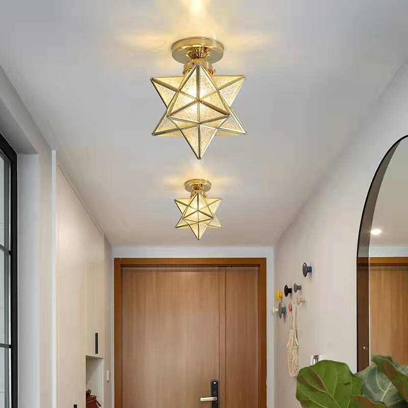 LED Ceiling Light 10" Geometric Shapes Flush Mount Lights Plastic Copper Artistic Style Formal Style Ceilling Light for Corridor Porch Bar Creative Loft Balcony Lamps 110-240V 2025 - $71.99 –P5