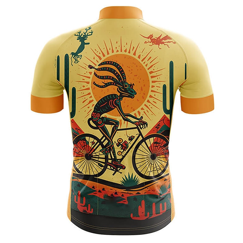 Herren Radtrikot Grafik Lustig Kurzarm Fahhrad Trikot Oberteil mit 3 Gesäßtaschen Mountainbike MTB Straßenradsport Schnelltrocknend Reflektierende Streifen Rückentasche Feuchtigkeitsableitend Sport 2026 - $30.99 –P7