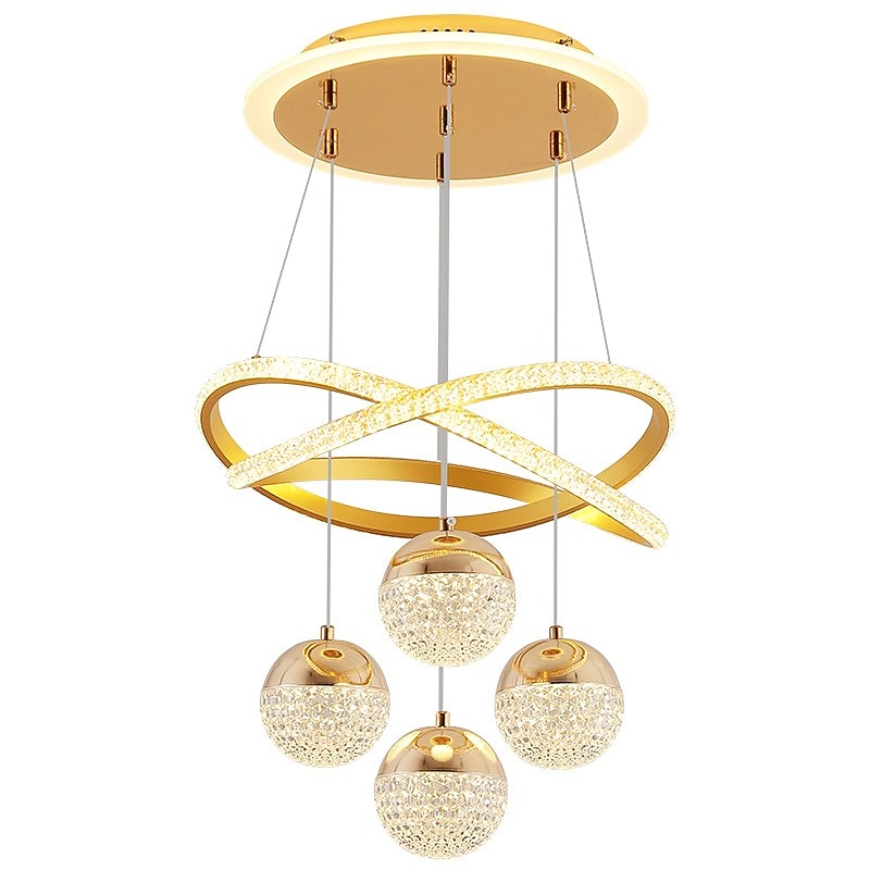 40 cm stmívatelná zeměkoule design cluster design přívěsek lehký kov vrstvený inverzně lakovaný ostrovní severský styl 220-240v 2025 - $326.69 –P12