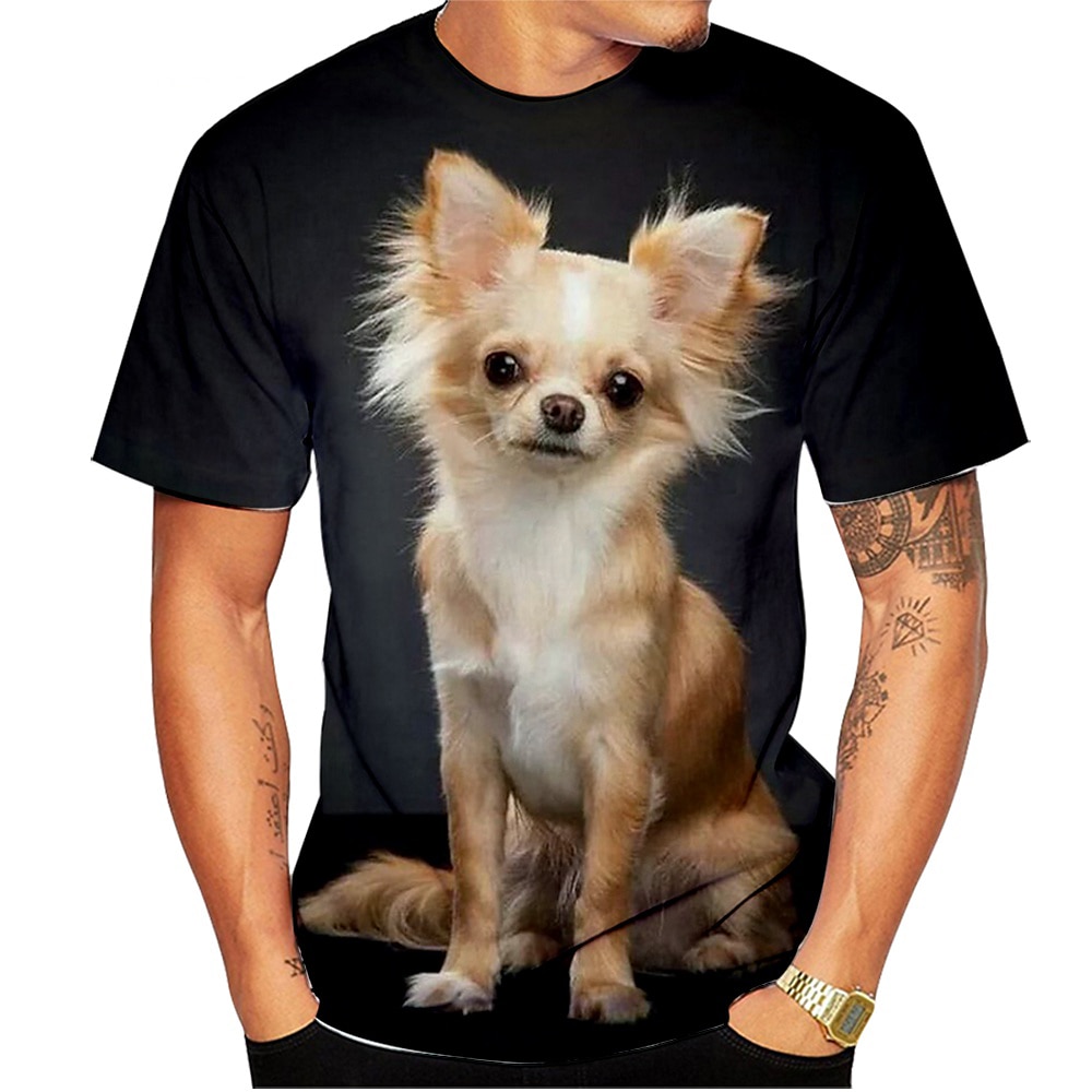 Zwierzę Pies Chihuahua Koszulkowy Anime 3D Graficzny Na Dla par Męskie Damskie Dla dorosłych Bal maskowy Druk 3D Codzienne 2025 - $14.99 –P10