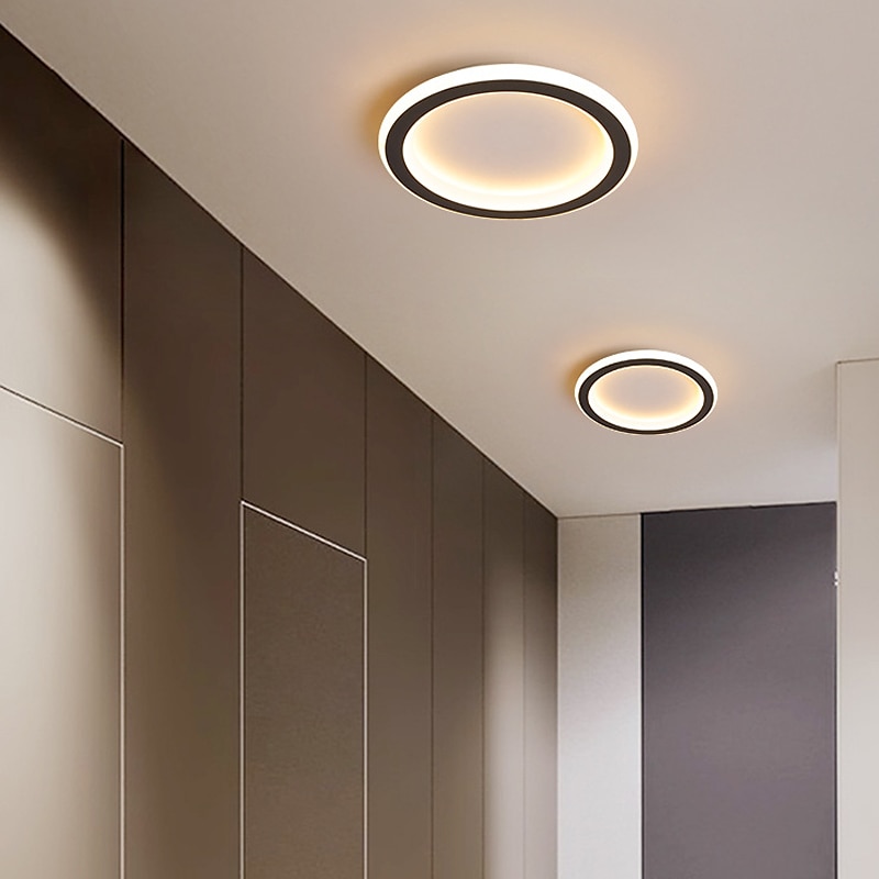 plafoniera a led 1 luce 20 cm design ad anello luci da incasso gel di silice plafoniera in alluminio per corridoio portico bar lampade da balcone loft creativo bianco caldo / bianco 110-240 v del 2025 a $71.99 –P3