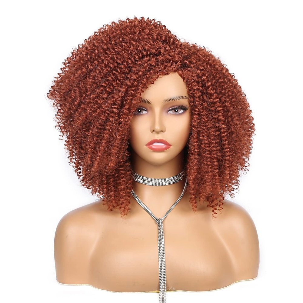 krátká kudrnatá paruka afro kudrnaté paruky pernaté kudrnaté paruky syntetické afro paruky pro černošky 2025 - $26.99 –P6