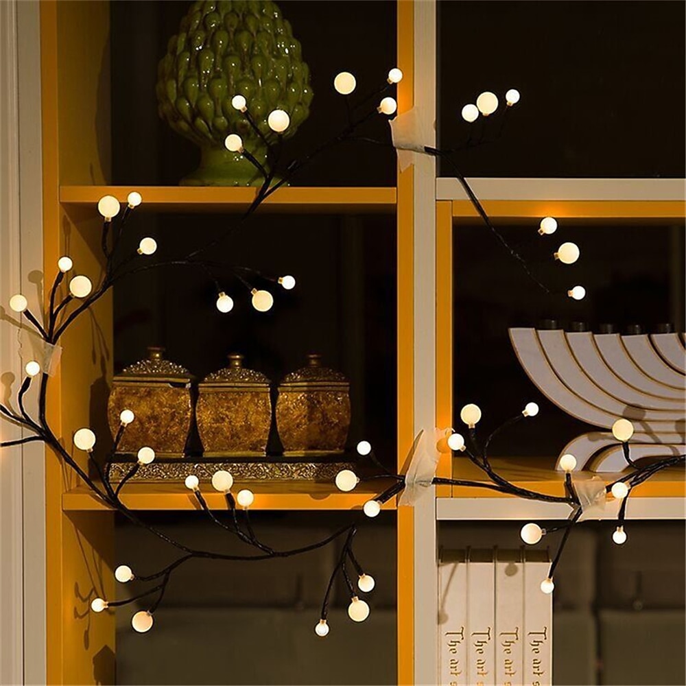 2.5 м 72LED гибкие DIY светильники из лозы искусственный декор для спальни стен и свадебных праздников 2026 - $39.99 –P2