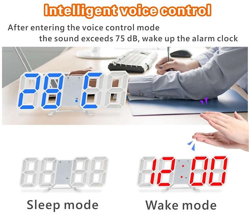 Умный будильник YC-9018 ABS Белый Розовый Синий 2025 - $22.99 –P4