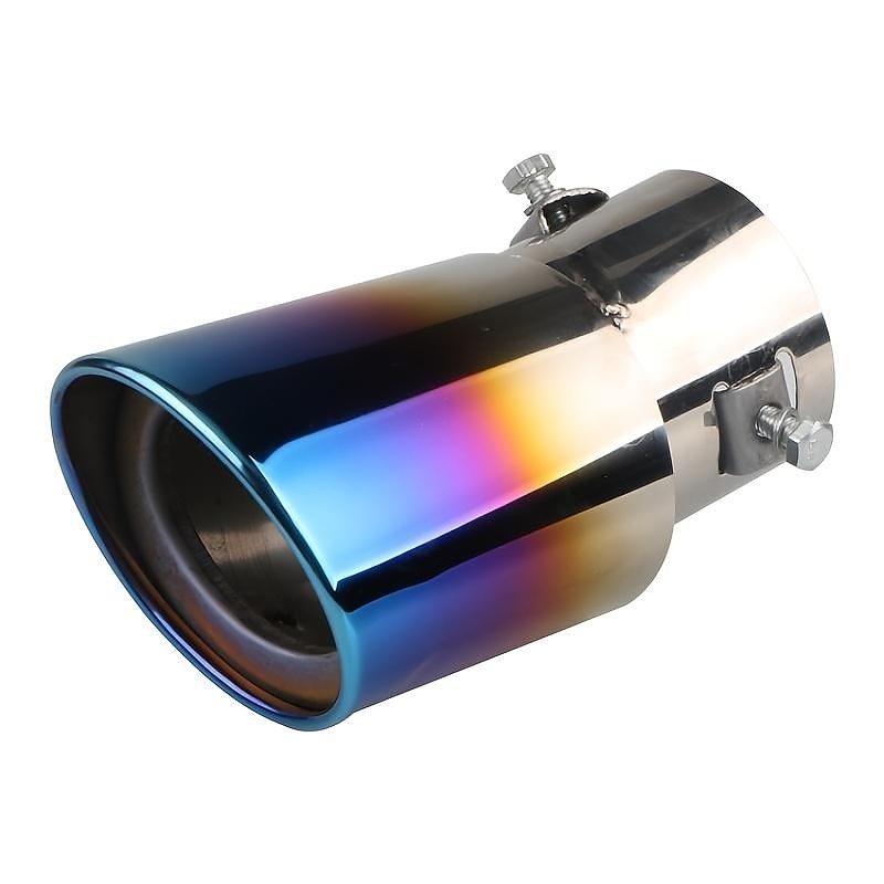 Nerezový výfukový tip pro auto - univerzální chromovaný koncový výfuk úprava výfukové trubky auta odolný ocelový povrch 2025 - $9.99 –P6