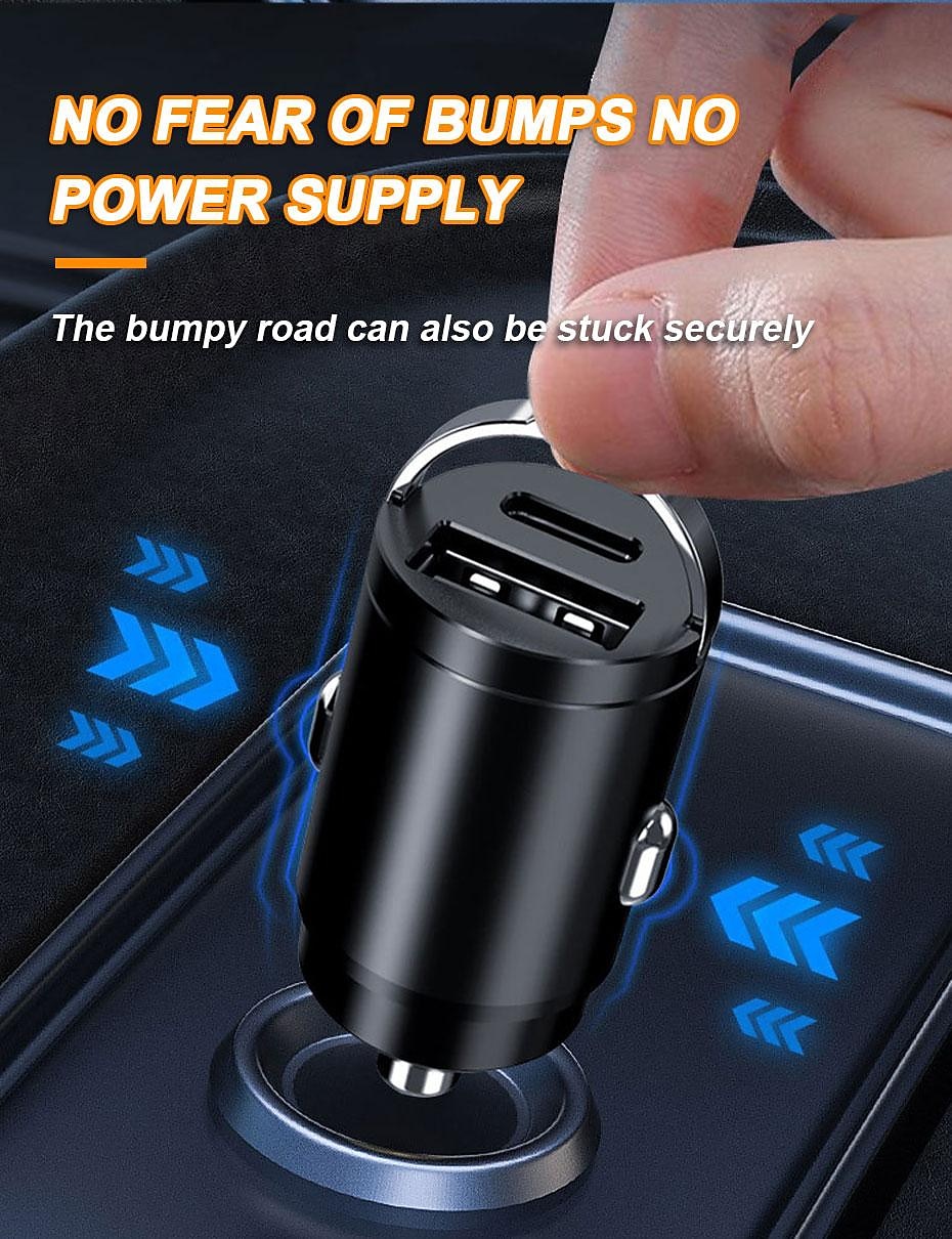 2025年 seametal 100w 車の usb 充電器 スーパーチャージ usb-a usb-c シガーライターアダプタ hidden phone Charger for iphone huawei samsung  コレクション – $18.99 –P4