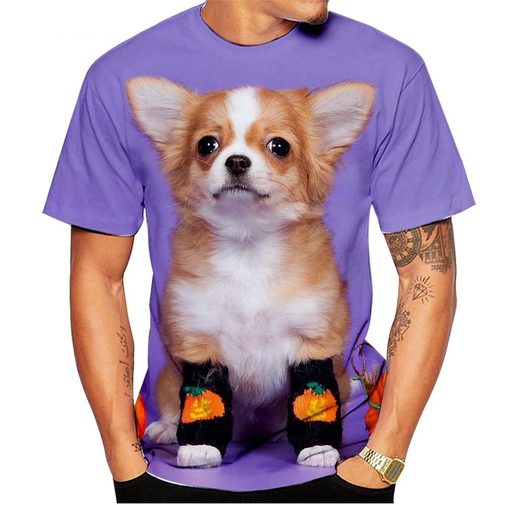 Zwierzę Pies Chihuahua Koszulkowy Anime 3D Graficzny Na Dla par Męskie Damskie Dla dorosłych Bal maskowy Druk 3D Codzienne 2025 - $14.99 –P3