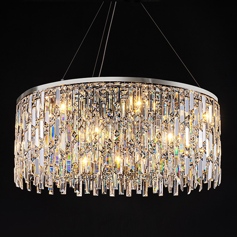 Licht Luxus Wohnzimmer Kronleuchter neue moderne einfache runde Licht Luxus Kristalllampe Designer Wohnatmosphäre Restaurant Kronleuchter 2025 - $1031.89 –P7
