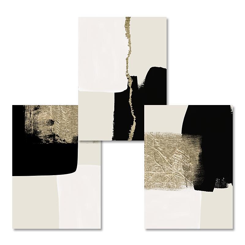 Современные абстрактные бежевые, черные, золотые, минималистичные постеры, настенные художественные картины на холсте, печать, картина, интерьер гостиной, украшение для дома 2026 - $22.99 –P6