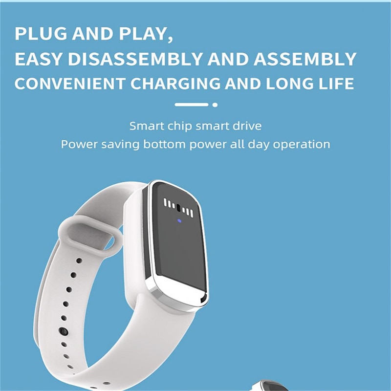 2025年 スマート超音波蚊リペラーブレスレット – 子供用、プレゼント、アウトドア用の時計表示付き抗噛みバンド  コレクション – $15.99 –P17