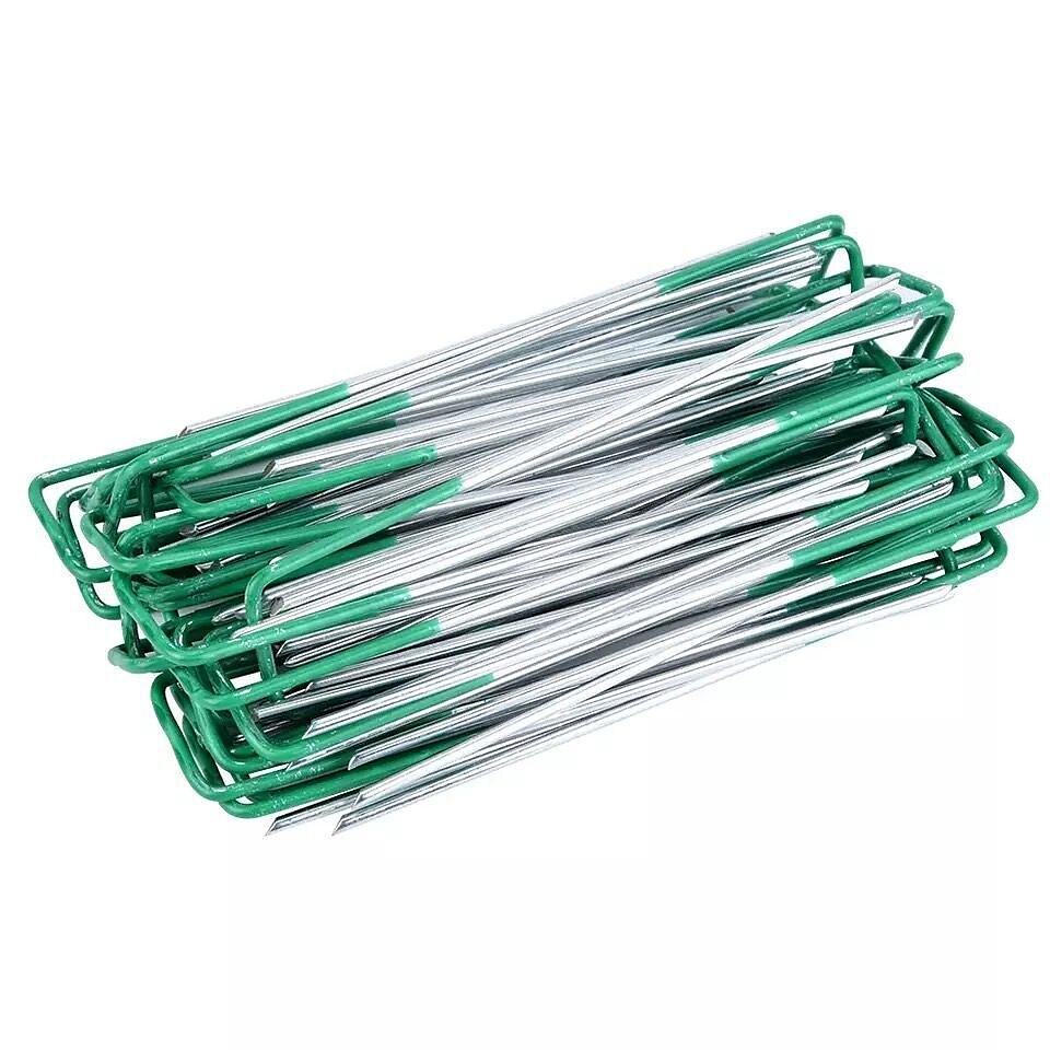 20 chiodi di fissaggio a forma di U in acciaio zincato, chiodi di sicurezza per tappeto erboso da giardino per il fissaggio di erbacce, tessuto, paesaggio, erba del 2025 a $10.49 –P2