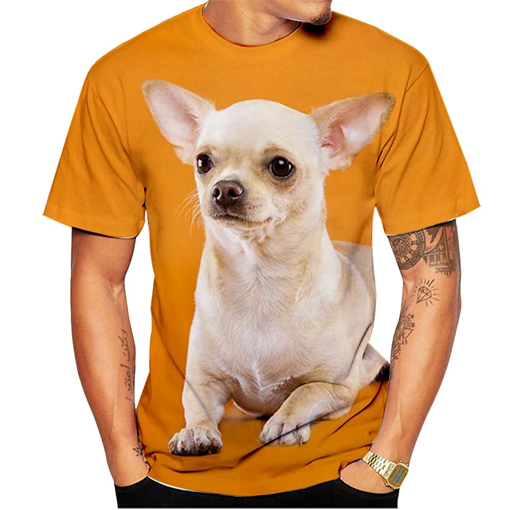 Zwierzę Pies Chihuahua Koszulkowy Anime 3D Graficzny Na Dla par Męskie Damskie Dla dorosłych Bal maskowy Druk 3D Codzienne 2025 - $14.99 –P9