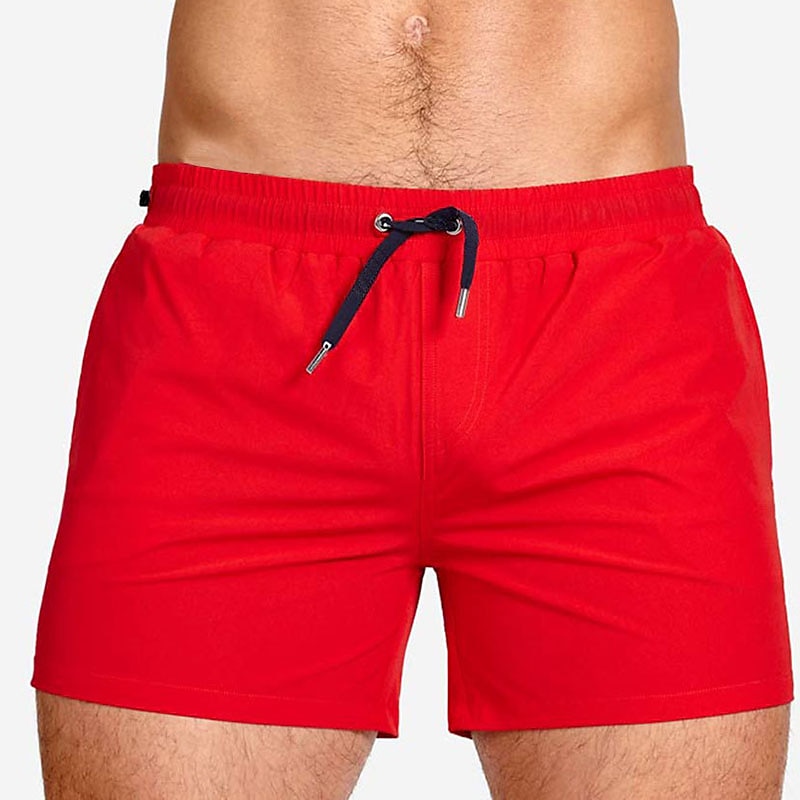 Men's Swimwear Swim Shorts Swim Trunks Boxer Swim Shorts Shorts Plain Comfort Breathable Outdoor Daily Going out Sports Hawaiian White Pink 2025 - $20.99 –P5
