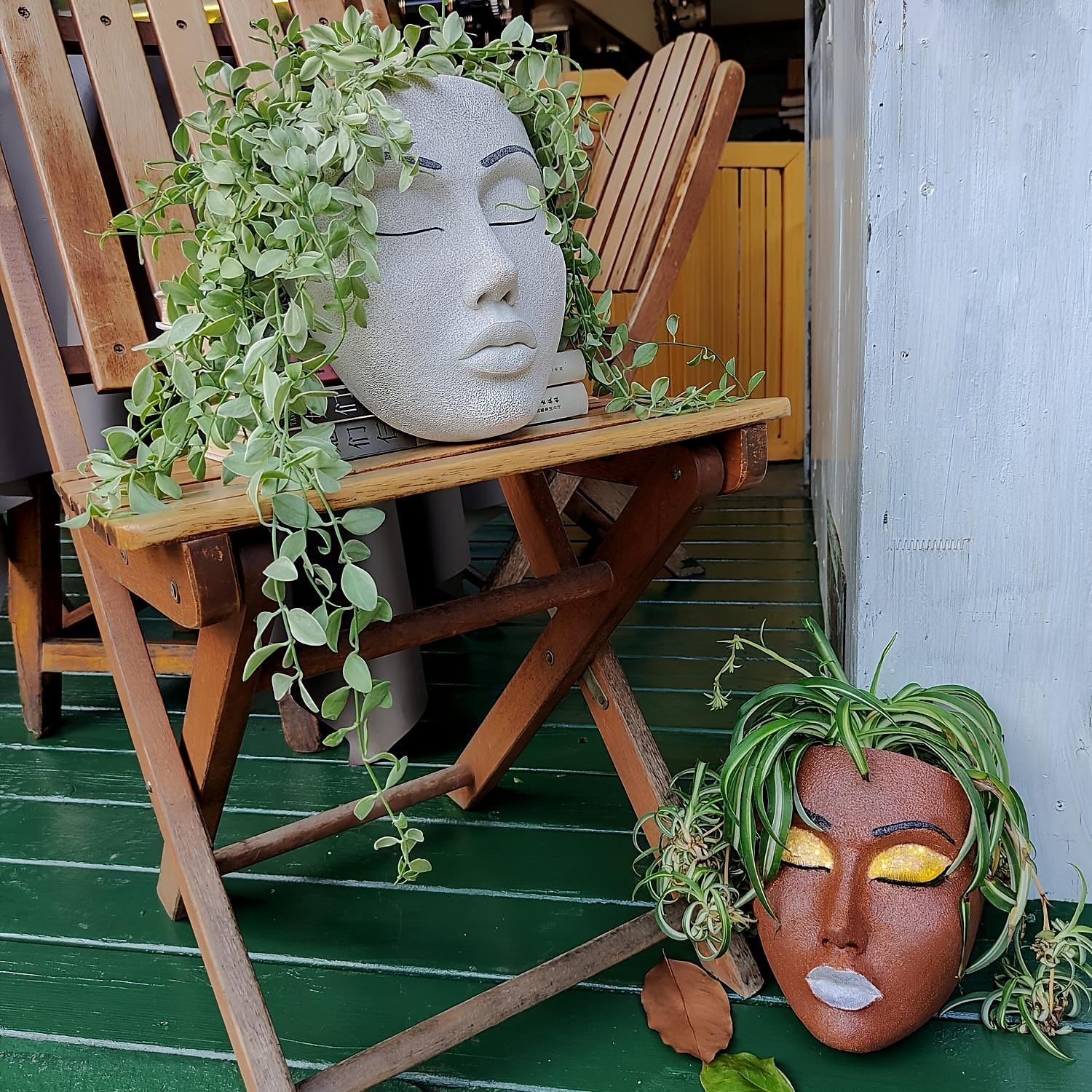 ghiveci pentru fata femeilor decor de perete ghiveci din rasina agatat ghivece de flori pentru interior plante de exterior decor gradina 2025 - $20.99 –P4