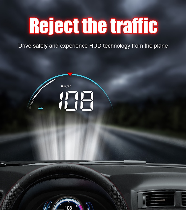 Obd2 gps auto projector m8 mph kmh auto hud snelheidsmeter voorruit 3.5 ''screen size hd auto head-up display alarm accessoires 2025 - $58.99 –P2