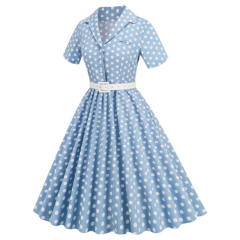 50-luvun a-line mekko retro vintage 1950-luvun cocktail mekko päivittäiset vaatteet mekko juhlapuku flare mekko naisten puku vintage cosplay -juhla / iltapuku 2025 - $38.99 –P5