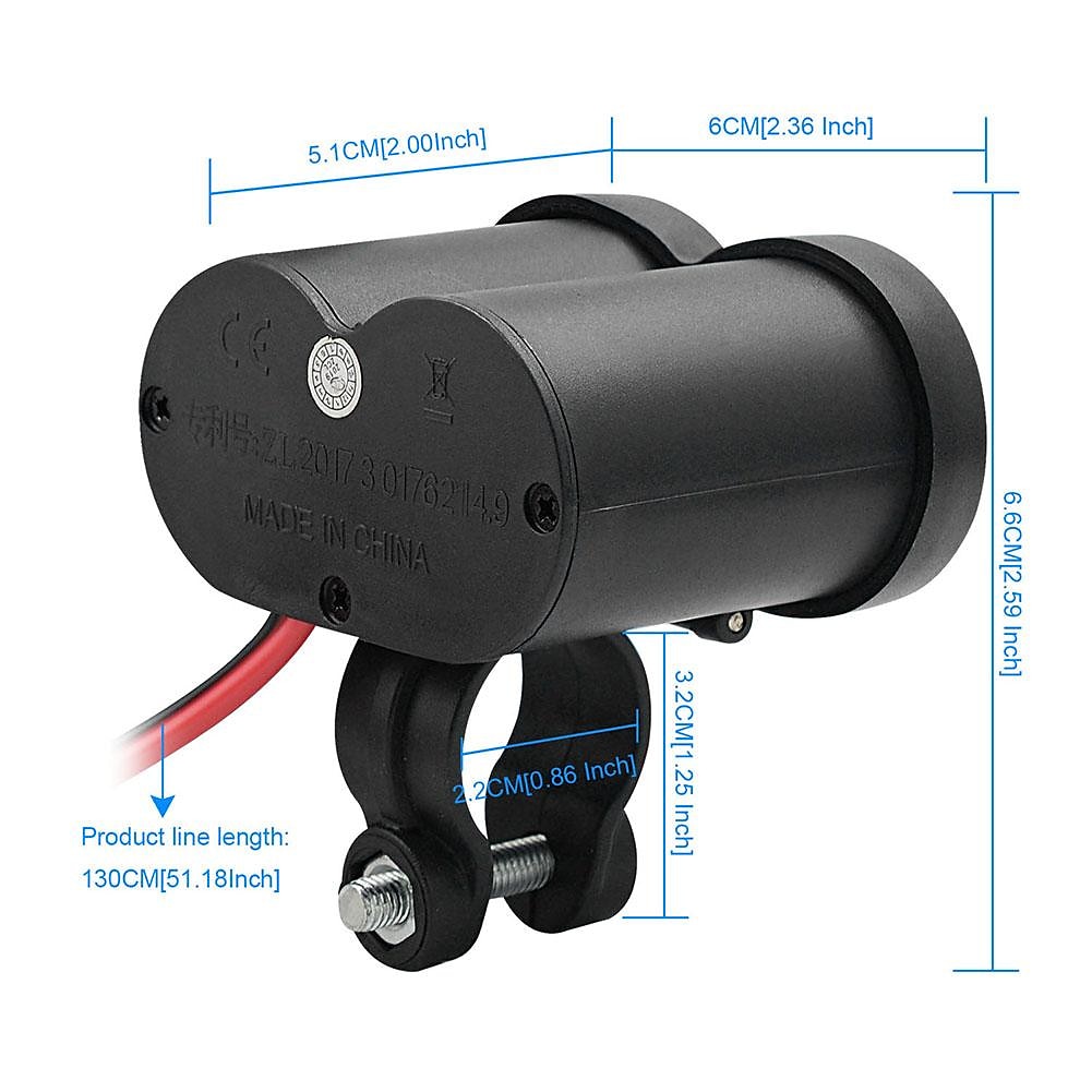 StarFire Motorcycle USB Charger Cigarette Lighter Socket Usb Lighter Motorbike Handlebar Power Adapter with Switch Waterproof Cover 2025 - $21.99 –P6