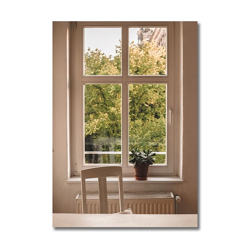 Paesaggio da parete su tela la finestra arte moderna paesaggio decorazione della casa arredamento tela arrotolata senza cornice senza cornice del 2025 a $20.99 –P4