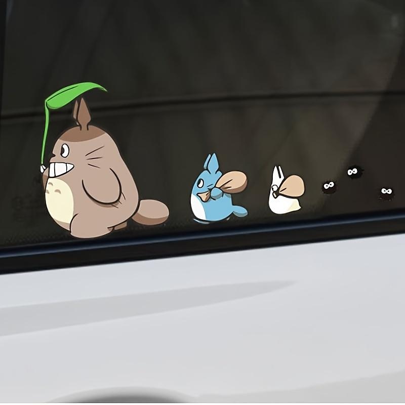 totoro auto aufkleber cartoon anime dinosaurier kreative lustige auto aufkleber, karosserie kratzer abdeckung aufkleber abziehbilder autofenster dekoration aufkleber 2025 - $6.99 -P5