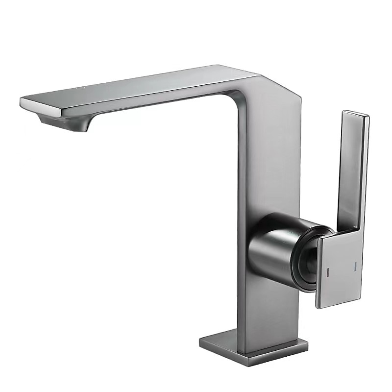Waterfall Bathroom Sink Mixer Faucet Brass, Single Handle Washroom Basin Taps One Hole Faucets with Hot and Cold Hose, Waterfall Spout Brass Bathroom Tap Chrome Black Gold Grey 2025 - $113.99 –P15
