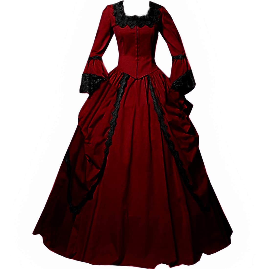 open lace back dress Floral Print Colonial Dress 18