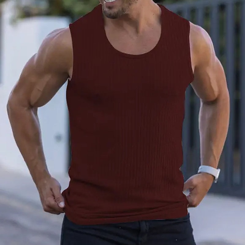 Men's Tank Top Vest Top Undershirt Sleeveless Shirt Plain Crew Neck Outdoor  Going out Sleeveless Clothing Apparel Fashion Designer Muscle 2023 - US  $12.49 in 2023