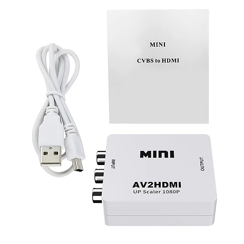 2025年 rca から hdmi av から hdmi へのコンバーター 1080p ミニ rca コンポジット cvbs ビデオ オーディオ コンバーター アダプター TV/PC/ ps3/ stb/xbox vhs/vcr/ブルーレイ DVD プレーヤー用の pal/ntsc をサポート  コレクション – $20.99 –P3