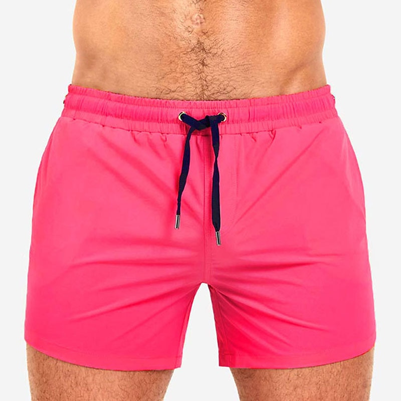 Men's Swimwear Swim Shorts Swim Trunks Boxer Swim Shorts Shorts Plain Comfort Breathable Outdoor Daily Going out Sports Hawaiian White Pink 2025 - $20.99 –P12
