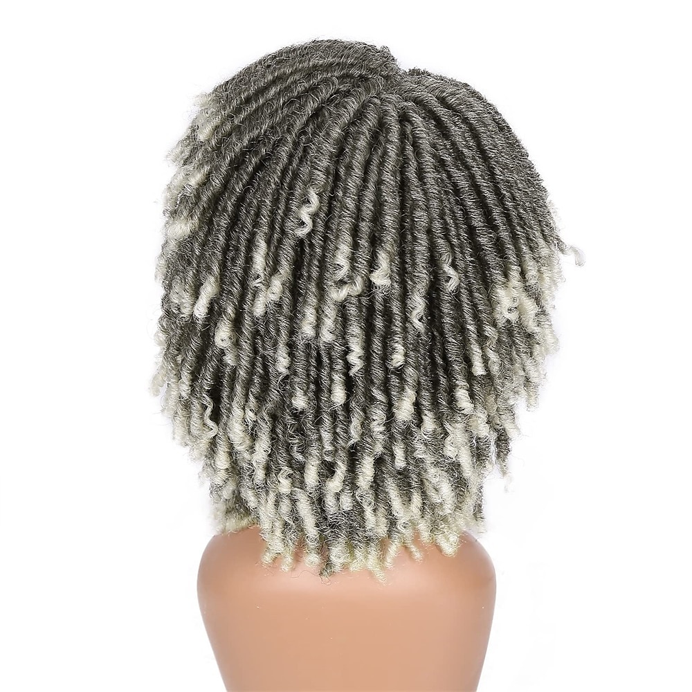 dreadlock pruik korte twist pruiken voor zwarte vrouwen en mannen afro krullend synthetische pruik 2025 - $47.99 –P13