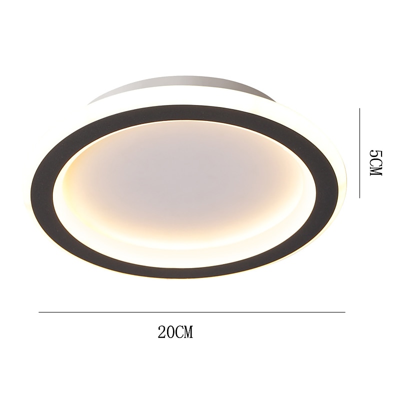 plafoniera a led 1 luce 20 cm design ad anello luci da incasso gel di silice plafoniera in alluminio per corridoio portico bar lampade da balcone loft creativo bianco caldo / bianco 110-240 v del 2025 a $71.99 –P10