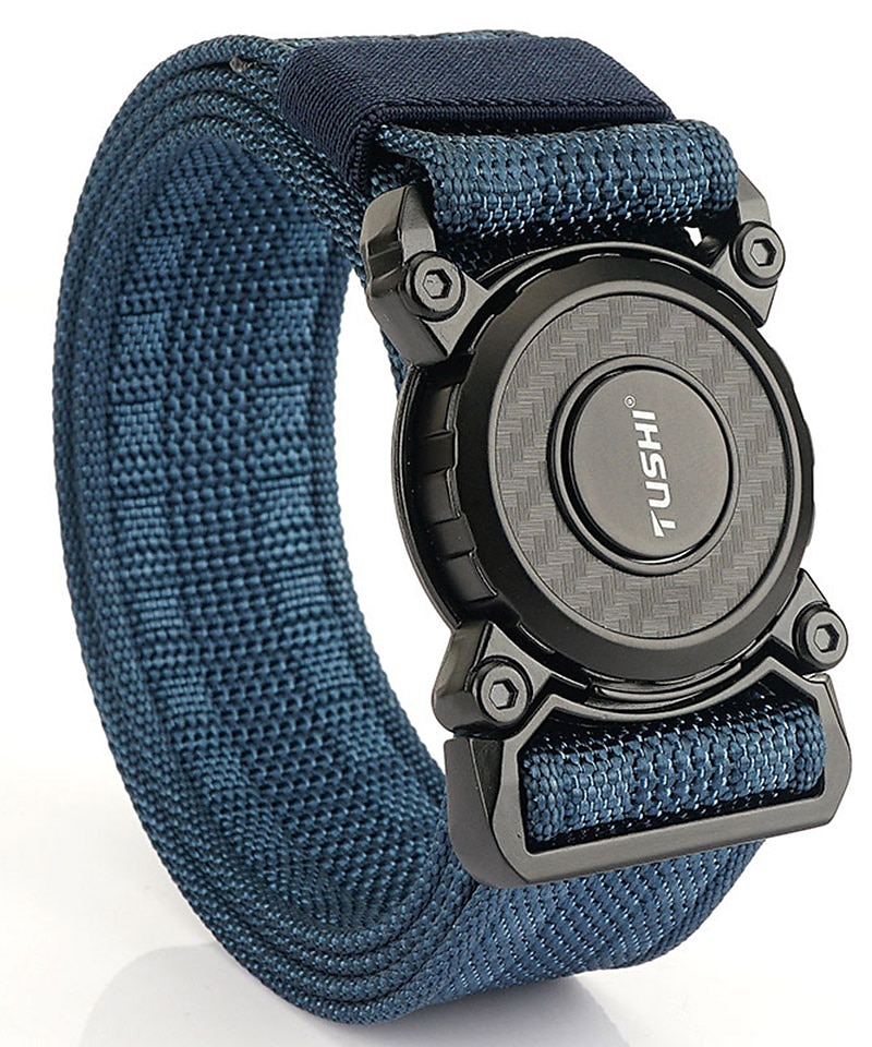 Herren Taktischer Gürtel Arbeitsgürtel aus Nylongewebe Schwarz Blau Segeltuch Retro Traditionell Glatt Freizeitskleidung Ausgehen Wochenende 2025 - $14.49 –P4
