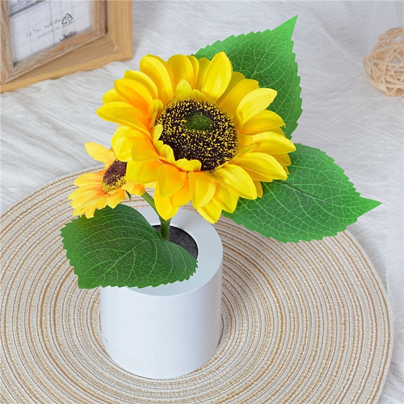 Lumină artificială de noapte cu floarea soarelui, reîncărcabilă pentru acasă, lampă decorativă, lumini de noapte creative pentru copii, prieten, cadou de sărbători, lumină LED 2025 - $44.99 –P8