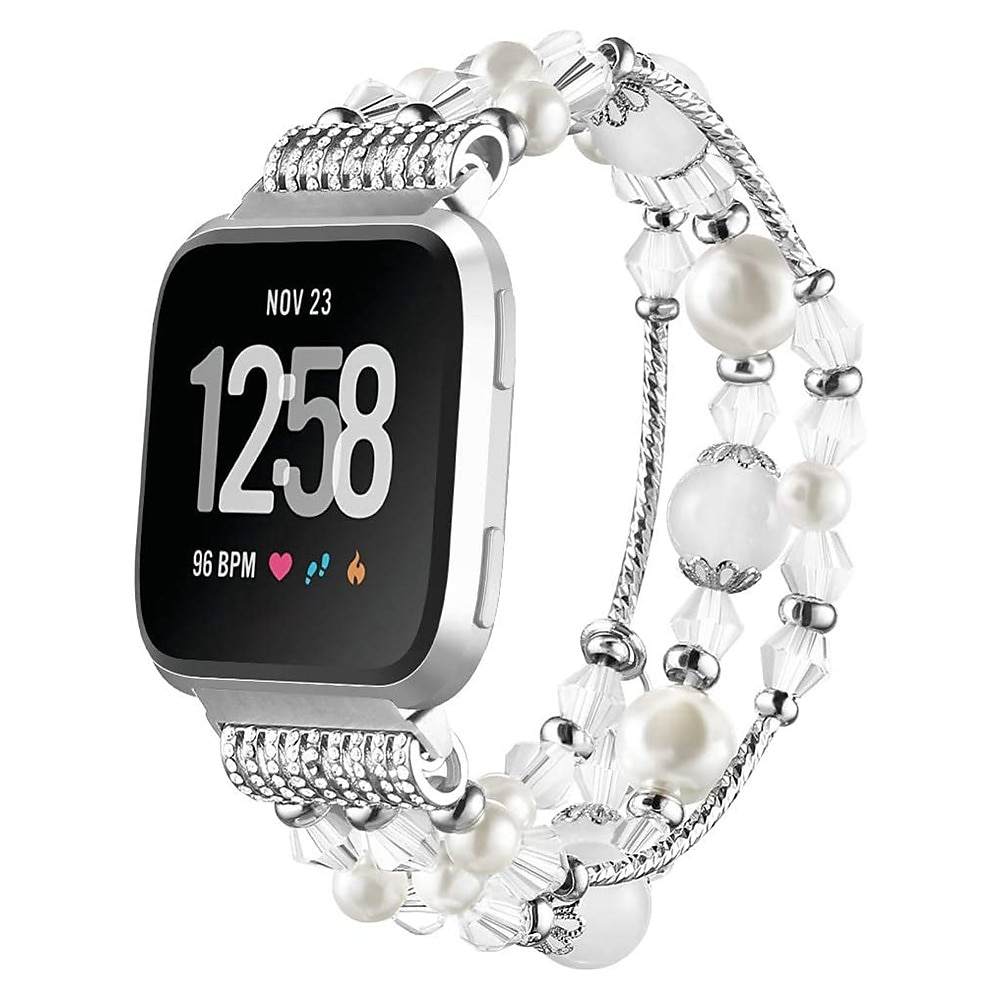 Pulseira de Smartwatch Compatível com Fitbit Versa 2 / Versa Lite / Versa SE / Versa Lega Com Miçangas Relógio inteligente Alça Bling Diamond Com Miçangas Mulheres Homens Pulseira de joias de 2025 por $23.99 –P9