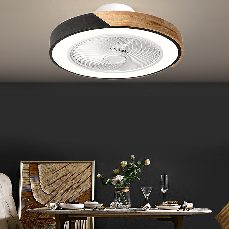 ventiladores de teto led com luzes reguláveis com contral remoto 20" luminária embutida no teto abajur acrílico lustre quarto sala de estar de 2025 por $242.49 –P12