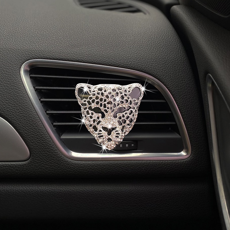 starfre bil luftventil parfyme klips sett diamant penger leopard bil lufteventil aromaterapi kreativ bil interiør smykker 2025 - $9.99 –P4
