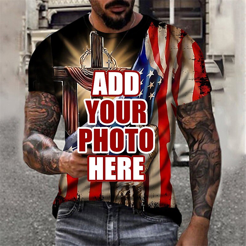 Custom T Shirt for Men Design Your Own Custom Shirts Personalized All Over Print Tee Custom Family Gifts Personalized Valentine Gift Custom Made 2025 - $16.49 –P7