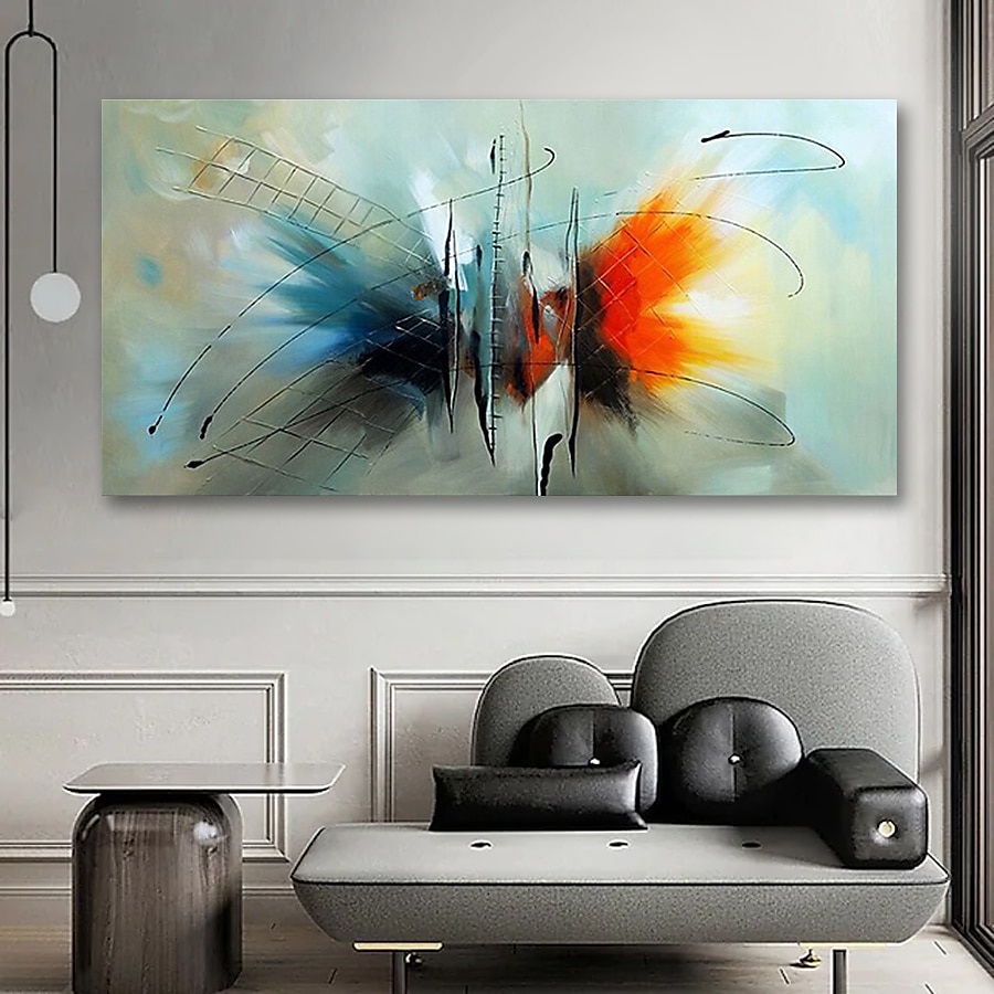 Ölgemälde handgemachte handgemalte Wandkunst abstrakte moderne Hauptdekorationsdekor gestreckter Rahmen fertig zum Aufhängen 60*90cm 2025 - $116.99 –P5