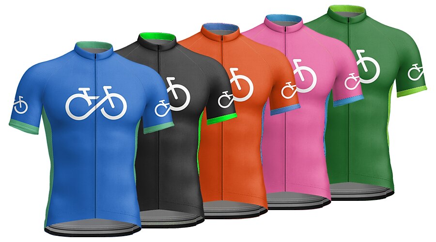 Bike Forever Men's Cycling Jersey-Pink