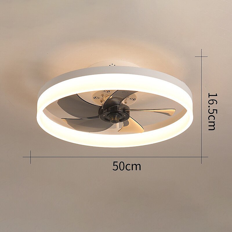 Ceiling Fans with Lights Flush Mount Low Profile Indoor Ceiling Fan,15.7" /19.6" Dimmable Bladeless Ceiling Fans with Remote Control,Smart 3 Colors 6 Speeds Reversible 2025 - $187.99 –P14