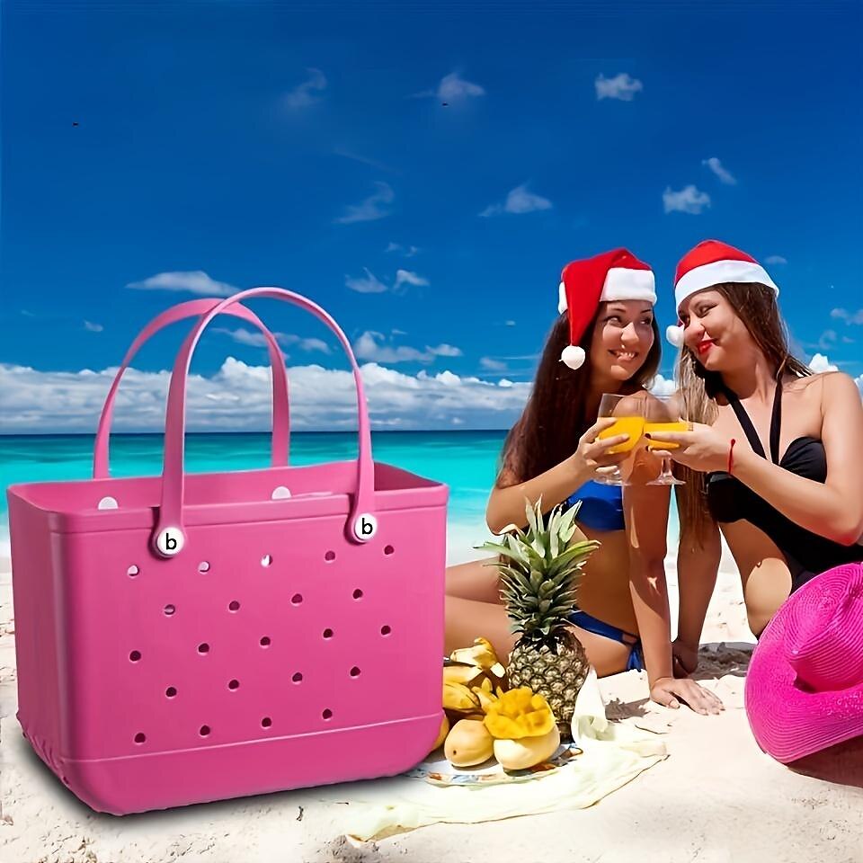 Waterproof Rubber Beach Bag Sandproof Outdoor Travel Portable Tote Bag  Handbag