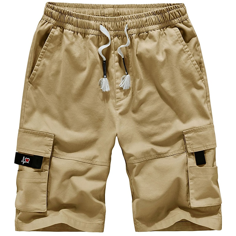 Homens Shorts táticos Bermuda Cargo Shorts camuflados Shorts de verão Com Cordão Cintura elástica Côr Sólida camuflagem Ripstop Respirável Preto Verde Tropa de 2025 por $25.99 –P5