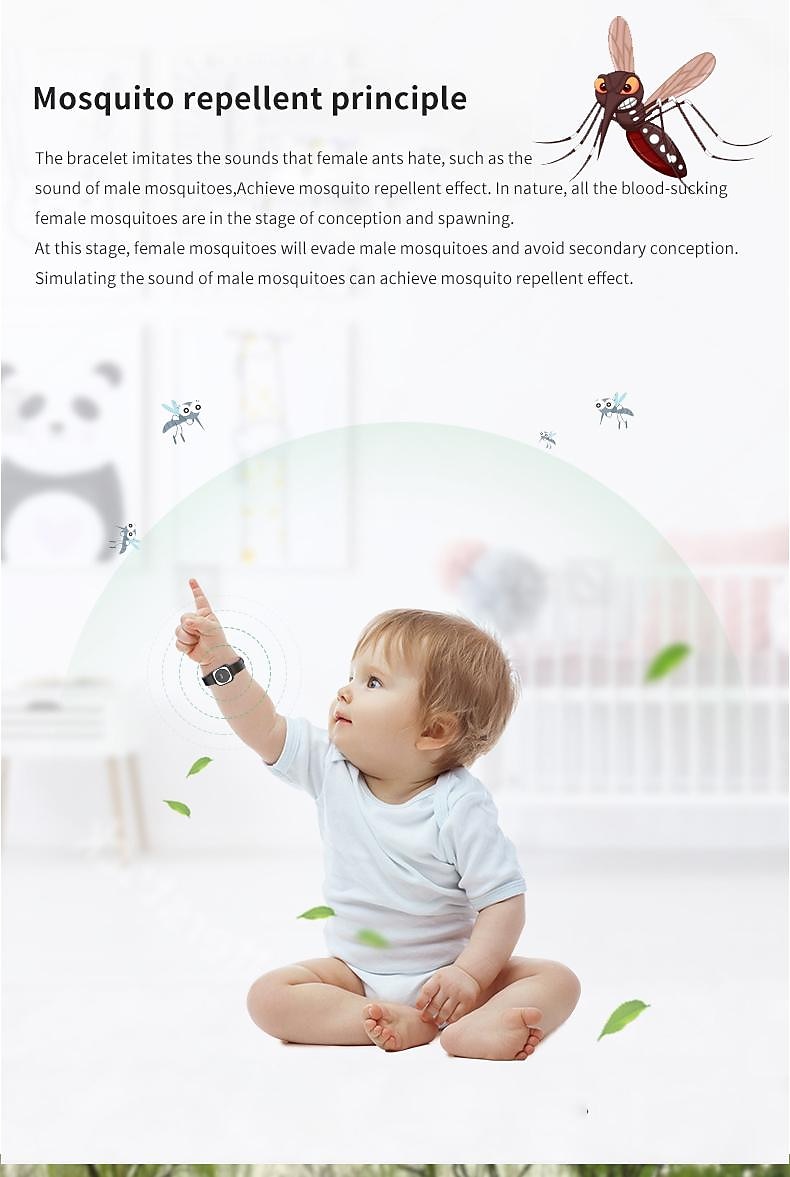 Ultrasonic Anti-Mosquito Bracelet – Wearable Slim Bracelet for Children, Adults, Pregnant Women, Outdoor Use 2025 - $14.99 –P5