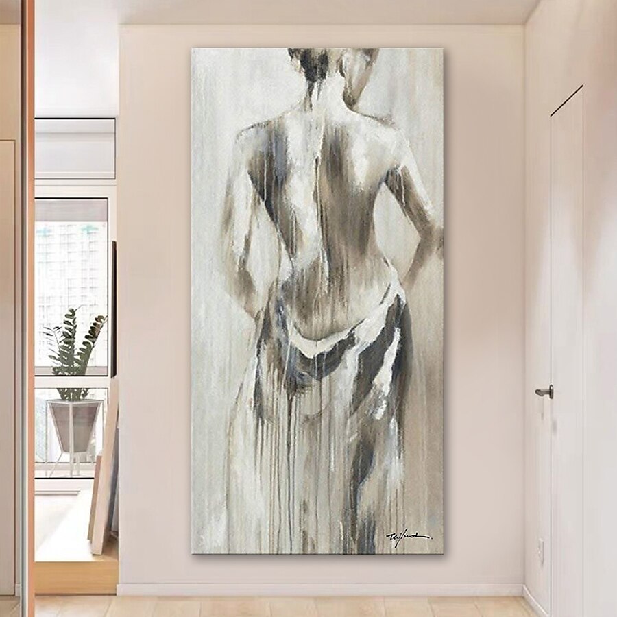 Oil Painting Hand Painted Vertical Abstract People Modern Rolled Canvas (No Frame) 2025 - $65.99 –P2